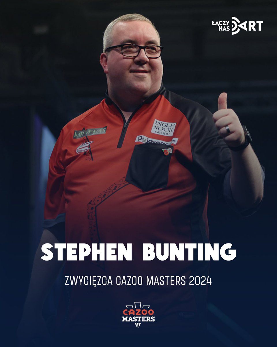 LaczyNasDart's tweet image. 1️⃣ 𝐏𝐈𝐄𝐑𝐖𝐒𝐙𝐘 𝐓𝐄𝐋𝐄𝐖𝐈𝐙𝐘𝐉𝐍𝐘 𝐓𝐘𝐓𝐔Ł 𝐒𝐓𝐄𝐏𝐇𝐄𝐍𝐀 𝐁𝐔𝐍𝐓𝐈𝐍𝐆𝐀 🏆

𝑇ℎ𝑒 𝐵𝑢𝑙𝑙𝑒𝑡 w wielkim finale Cazoo Masters 2024 pokonał Michaela van Gerwena! 🔥  Nie wiemy jak Wy, ale my lubimy takie historie 🥰

#bunting #vangerwen #CazooMasters #laczynasdart