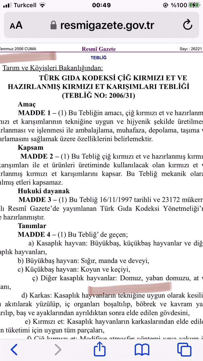 @khristos_imam 8 AB mevzuatına göre yeniden düzenlenen Türk Gıda Kodeksine göre diğer kasaplık hayvanlar kategorisinde domuz, yaban domuzu, at ve tavşan sayılmaktadır.
