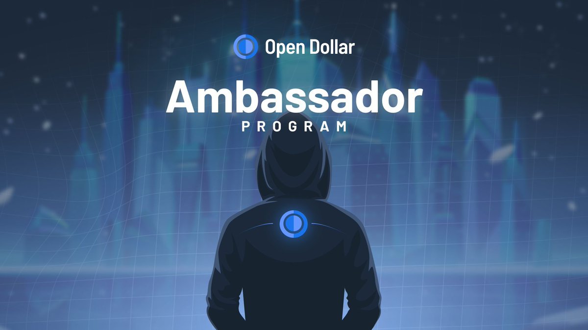 open_dollar's tweet photo. 🦸‍♂️ Are you a DeFi enthusiast with content creation skills and a growing following?

Open Dollar’s Ambassador Program is now live and accepting a limited number of applicants!

📖 Read more: 
https://t.co/LulAI7oVkn https://t.co/46l3VTasy9