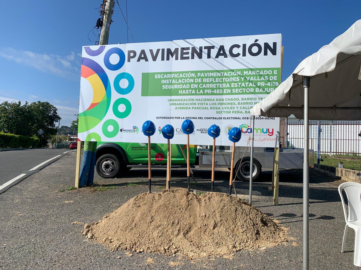 gabrielhr51's tweet photo. Con una inversión de $924,836.00 mil dólares estaremos pavimentando la PR-485 en el sector Bajura y Urbanización Hacienda Don. Chago en el Barrio Yeguada, Urbanización Los Peñones en el Barrio Membrillo, Avenida Pascual Rosa Aviles y Calle Los Rosas en el sector Peña en el Barrio Puente. 

#GobiernoDeObra