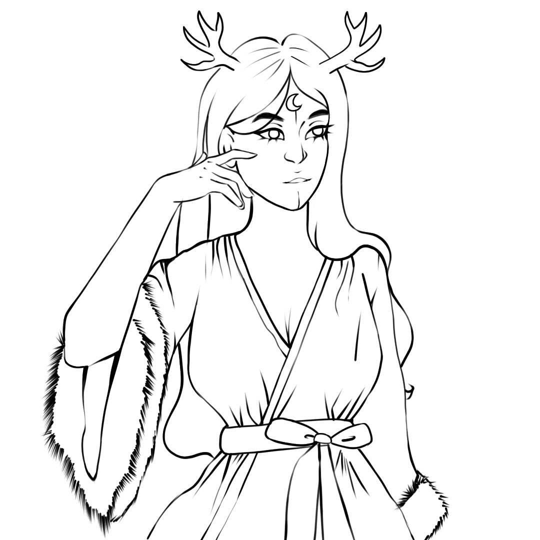 Art trade lineart! <a href="/moonyful_/">moony🌛</a> oc
#arttrade #artmoots #ocs #lineart
