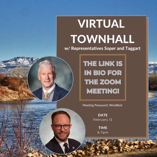 SoperMatthew's tweet photo. Mark your calendars!
FEB. 12, 2024: 6-7PM live via zoom!
#mesacounty #mesacountycolorado #collbrancolorado #lomacolorado #mackcolorado #fruitacolorado #palisadecolorado #gopalisade #gofruita #cedaredgecolorado #deltacolorado #deltacounty #deltacountycolorado #westslopebestslope https://t.co/0Iq4GGdoRl