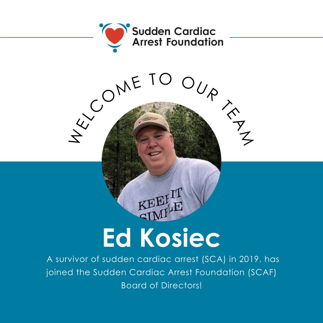 SCAFoundation's tweet photo. Let's give a warm welcome to Ed Kosiec!  His mission? To spread SCA awareness wherever he goes, impacting lives and making the world a safer place. Join us in welcoming Ed to the board! #SCAFoundation #SCAAwareness #WelcomeEd #SurvivorStrong #HeartMonth https://t.co/qvQSjEbhLG