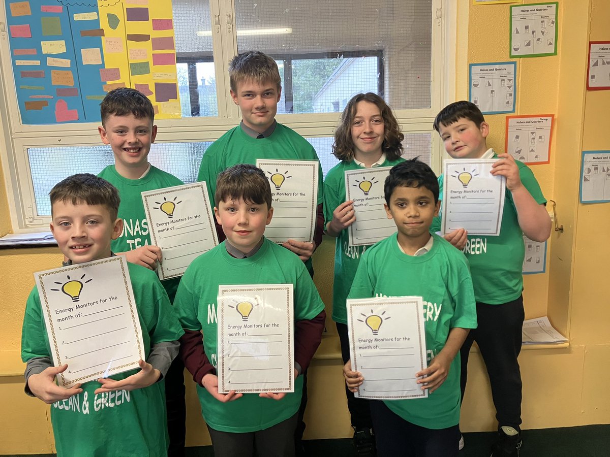We are delighted to have our new Green schools committee up and running. First step allocating “energy monitors” to all classes.