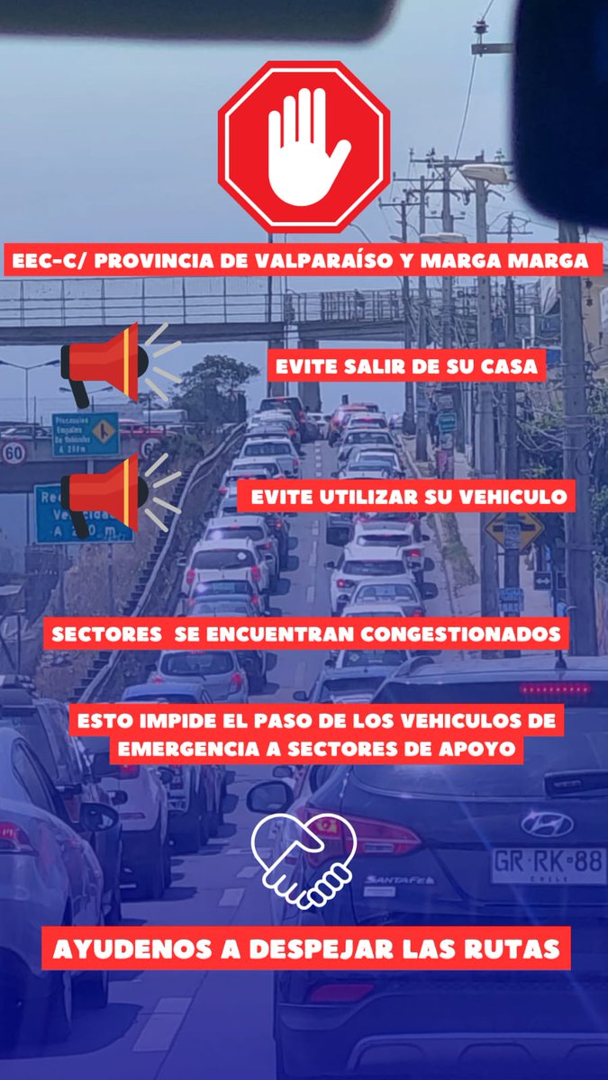 Se solicita a los conciudadanos de Viña del Mar, Quilpué, Villa Alemana y Limache no salir de sus casas durante el horario de Toque de Queda. 

Necesitamos las vías libres para el paso de vehículos y equipos de emergencia. 

#Armadasedespliega #ArmadaPorChile