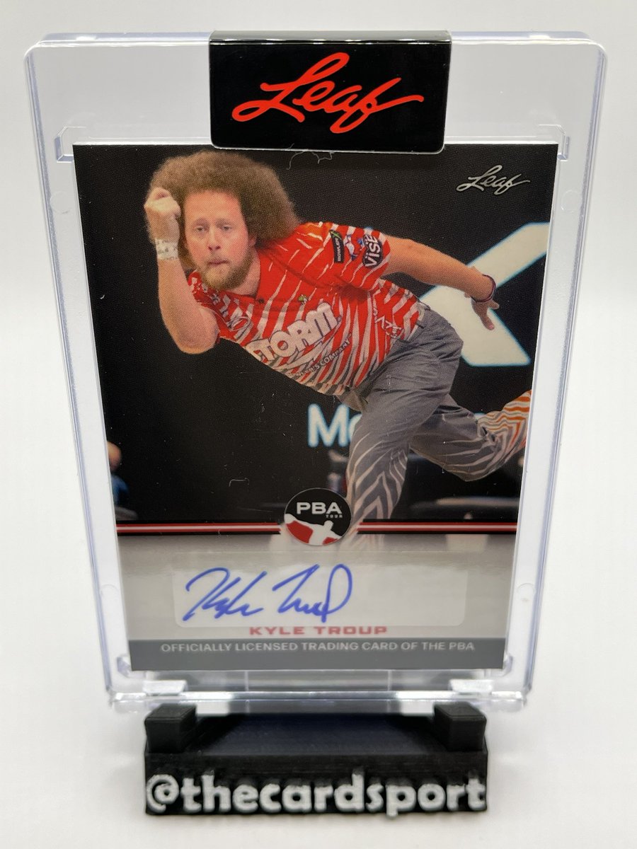 TheCardsport's tweet photo. Watching my boy Kyle Troup on Fox PBA
2023 Kyle Troup RC Rookie AUTO Leaf PBA Tour /400 PBA
#sportscards #tradingcards #cardsruleeverythingaroundme
#whodoyoucollect #thehobby #bowlingcards #kingpin #biglabowski https://t.co/1u1sVliLiS