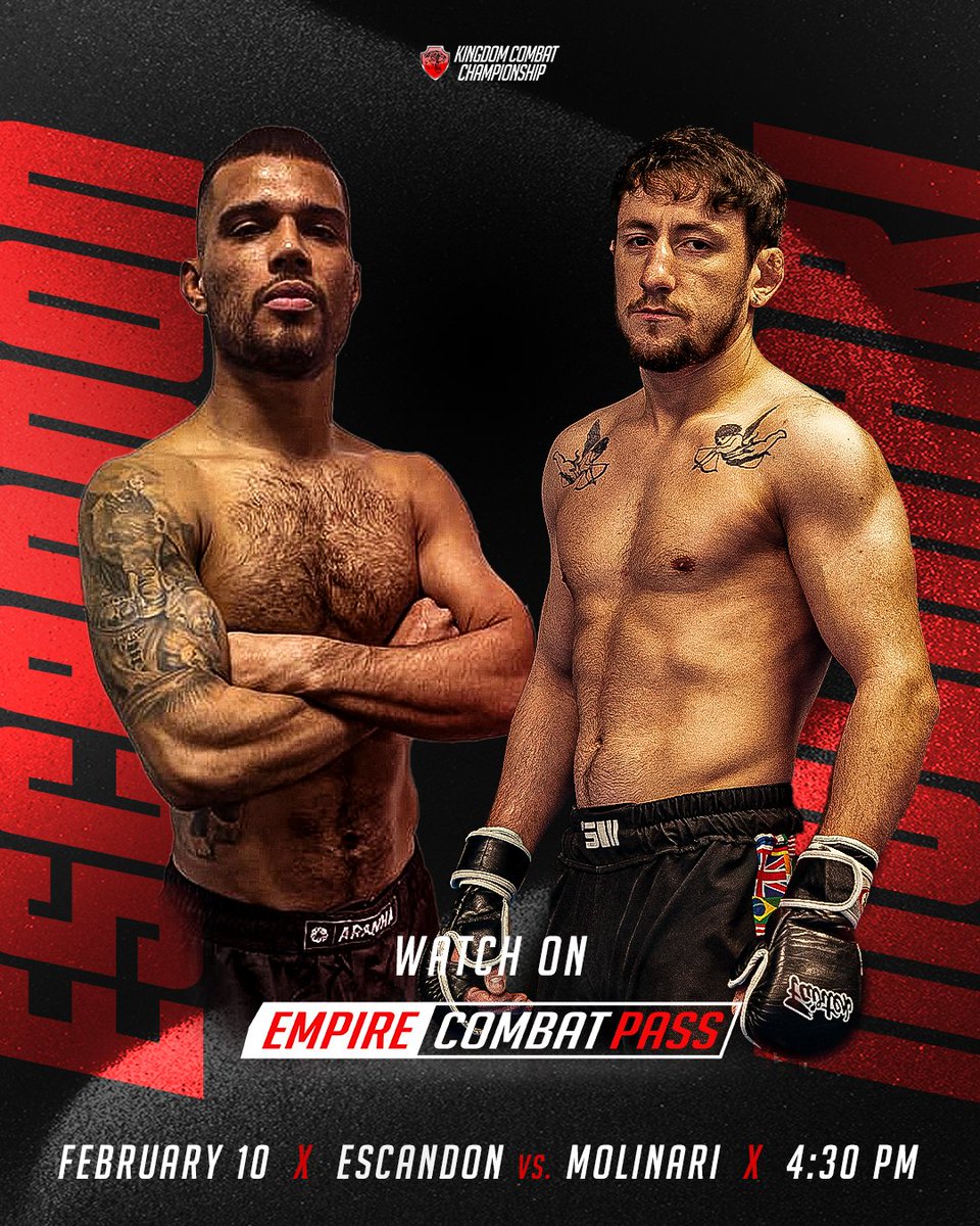 KingdomCombat's tweet photo. Shit is starting to get real! It's days until WE GO AGAIN!

We've got Jordan Molinari making his Pro Debut against Mateo Ramirez Escandon who is making his Kingdom Debut. We expect WAR!

// TICKETS: https://t.co/pzM96KDlHM

#mma #mmafighter #mmaworld #mmatraining #mmalifestyle https://t.co/VoAzPp5BqQ