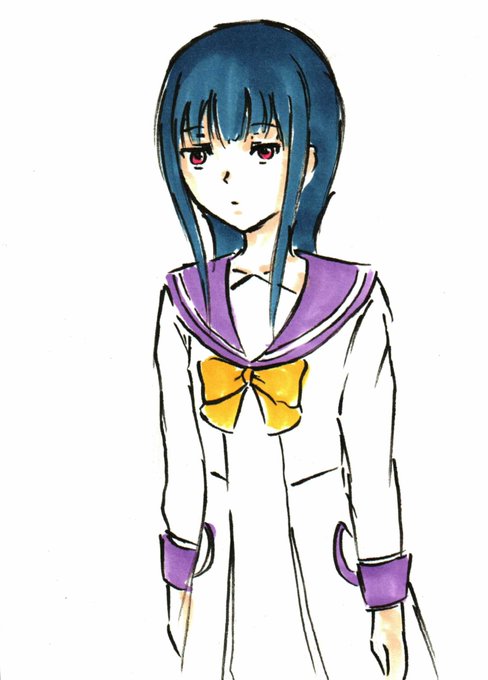 「bangs blue sailor collar」 illustration images(Latest)｜4pages