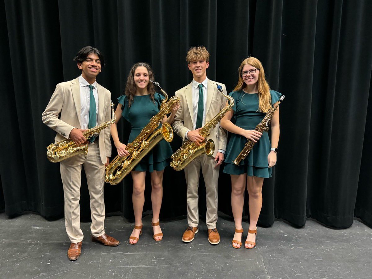 The Astraea Quartet (Jacob, Paige, Eli, Quinlan) comprised of saxophone students from LTHS have been selected through audition to compete in the National Coltman Chamber Competition at UT in March! Congratulations! @ltisdschools @LakeTravisHS @LTFineArts