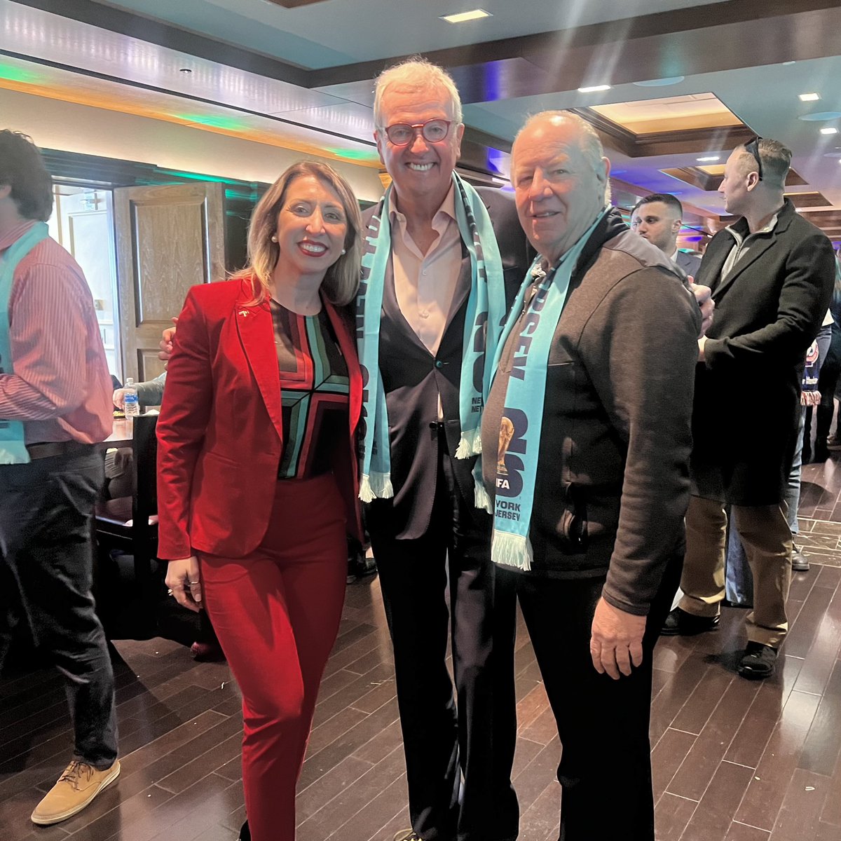 MayorBollwage's tweet image. Exciting news for New Jersey. I joined @GovMurphy and @GoElizNJ Executive Director Jennifer Costa, at the FIFA World Cup Schedule reveal earlier today, and it was officially announced that the 2026 World Cup final will be held at MetLife Stadium.