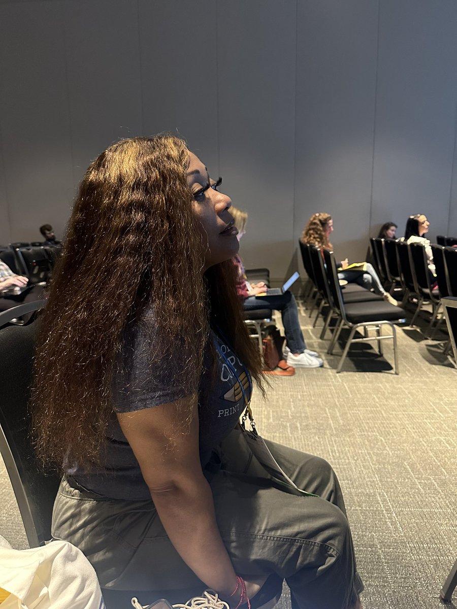 childs4children's tweet image. She’s sooo focused!!! @Miles4Education is definitely in her element!!! Great session with lots of tools to help our students. #learningtolead #TCEA24