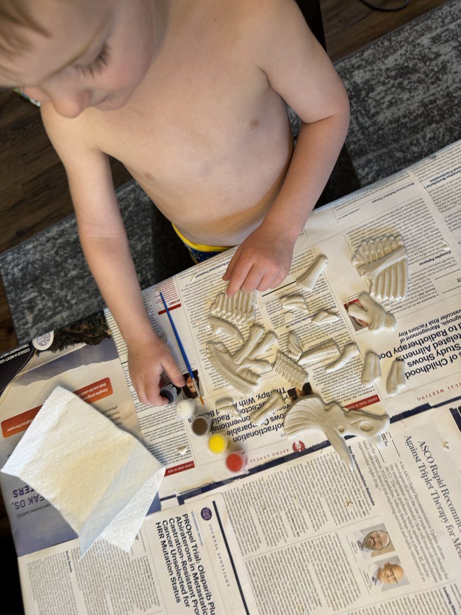 The intersection of medicine and motherhood- weekend dinosaur cast molding activity with a built in anatomy lesson and some oncology news from an old <a href="/ASCOPost/">The ASCO Post</a> 😉