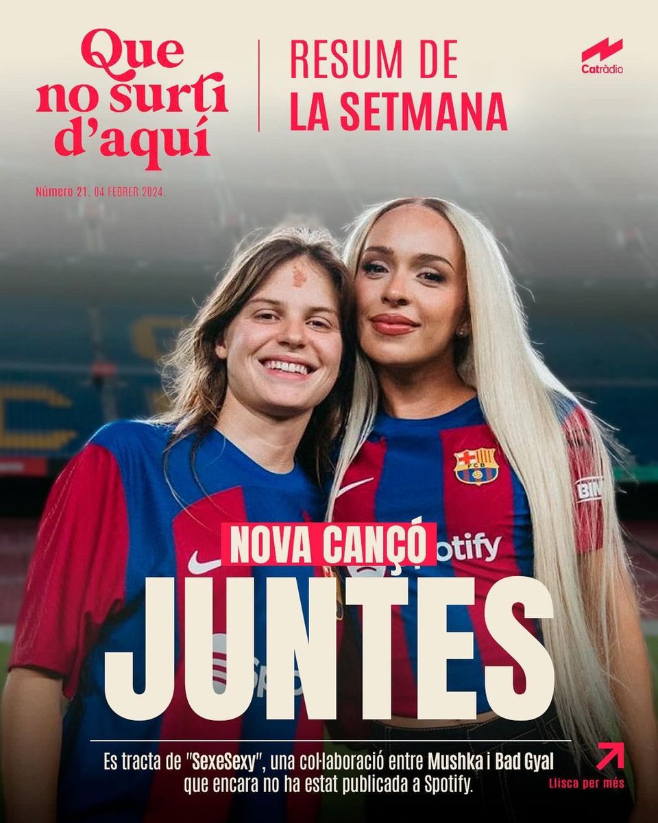 BOOM! En los próximos días se lanzará “SexeSexy” la esperada colaboración de Mushkaa y Bad Gyal, según “Que no surti d’aqui”👀🔥