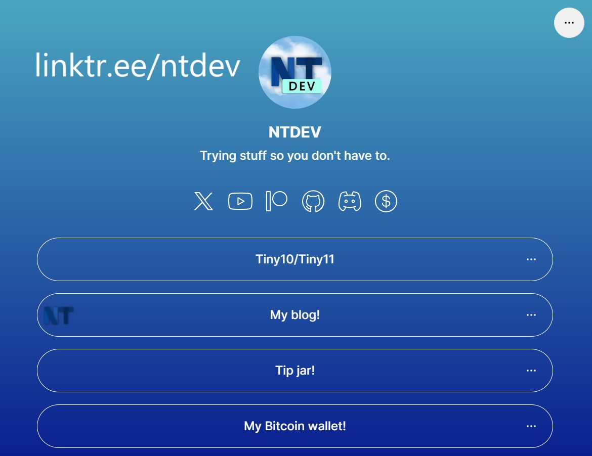 NTDEV_'s tweet image. I have made a linktree… link to help you access everything I do, since many people keep asking me where to find different things. This should have all the information you need.
Hope it helps!