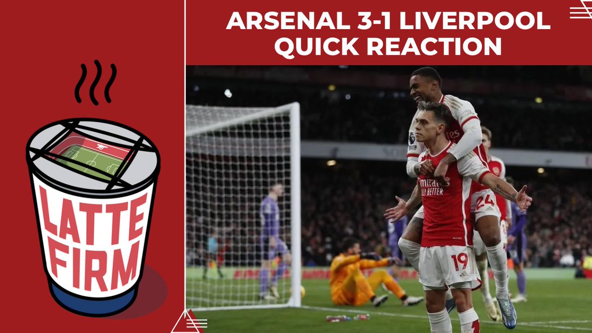 LatteFirm's tweet image. #QuickReaction Arsenal 3-1 Liverpool

• Men against boys as dominant Arsenal slap Liverpool.
• Highest xG Liverpool have conceded under Klopp.
• Jorginho incredible, Trossard magic off the bench!
• Wild celebrations at the whistle. 🥳

🎥 Enjoy youtube.com/live/QlAREWGEY…

❤️☕️