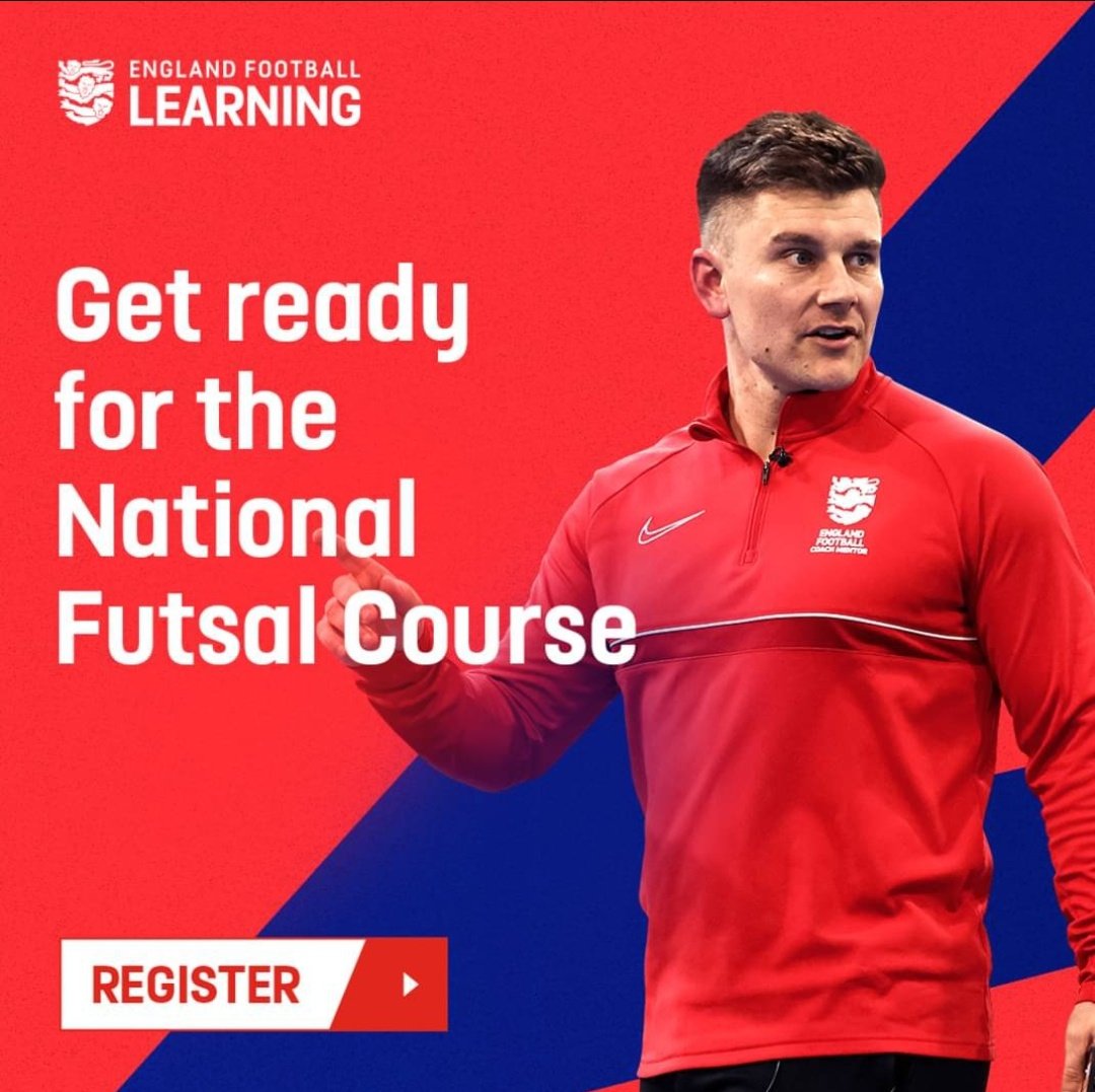 🌟 North West | New @EnglandLearning National Futsal Course now live for booking hosted in Leeds at @leedsbeckett University. 📅 Day 1: Sunday 7 July 9 to 5pm. 📅 Day 2: Sunday 21 July 9 to 5pm. 👉 Book here: 👉 learn.englandfootball.com/courses/futsal…