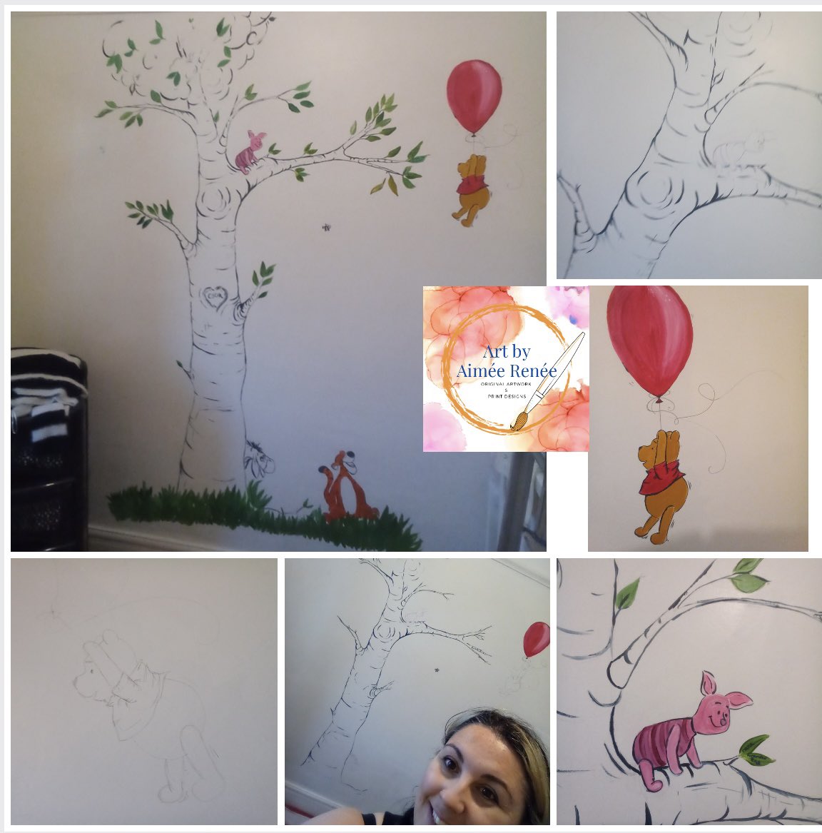 Had so much fun painting this mural , a lovely commission for a lovely little family . 🖤
#artforyourhome  #muralart #artymum #artist #nursery #mural #NorthWales