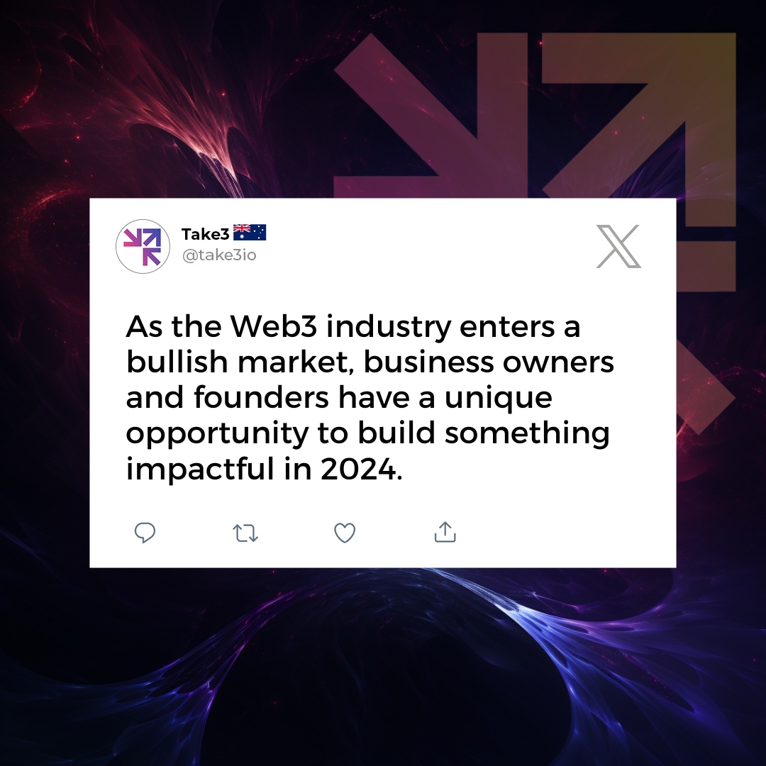 This year will be all about expansion, innovation and taking big strides in #Web3. #Take3