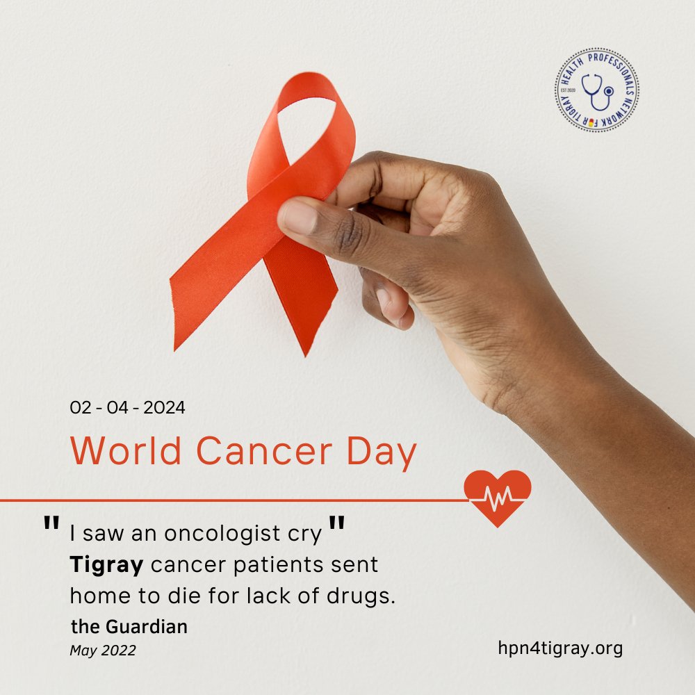 Currently, in Tigray, the largest teaching hospital, <a href="/ayder_hospital/">Ayder Hospital CHS_MU</a>, which once served a catchment of 9M people, reports the halt of comprehensive #CancerCare, meaning thousands now have zero access to radiation therapy. #WorldCancerDay 
<a href="/GlobalOnc/">Global Oncology</a> <a href="/WHO/">World Health Organization (WHO)</a>