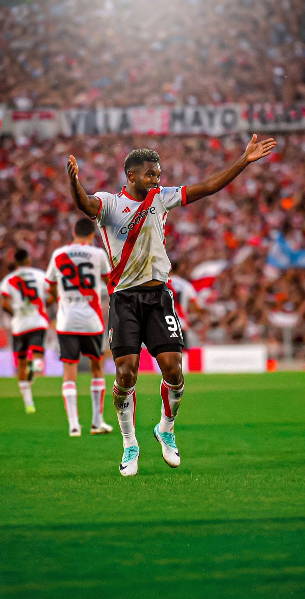 🔥🇨🇴 Miguel Borja lleva 27 GOLES en 3034 minutos con la camiseta de River.

Ya es el GOLEADOR del torneo con 4 GOLES en 3 PARTIDOS, y promedia en River UN GOL CADA ¡112 MINUTOS! 🤯