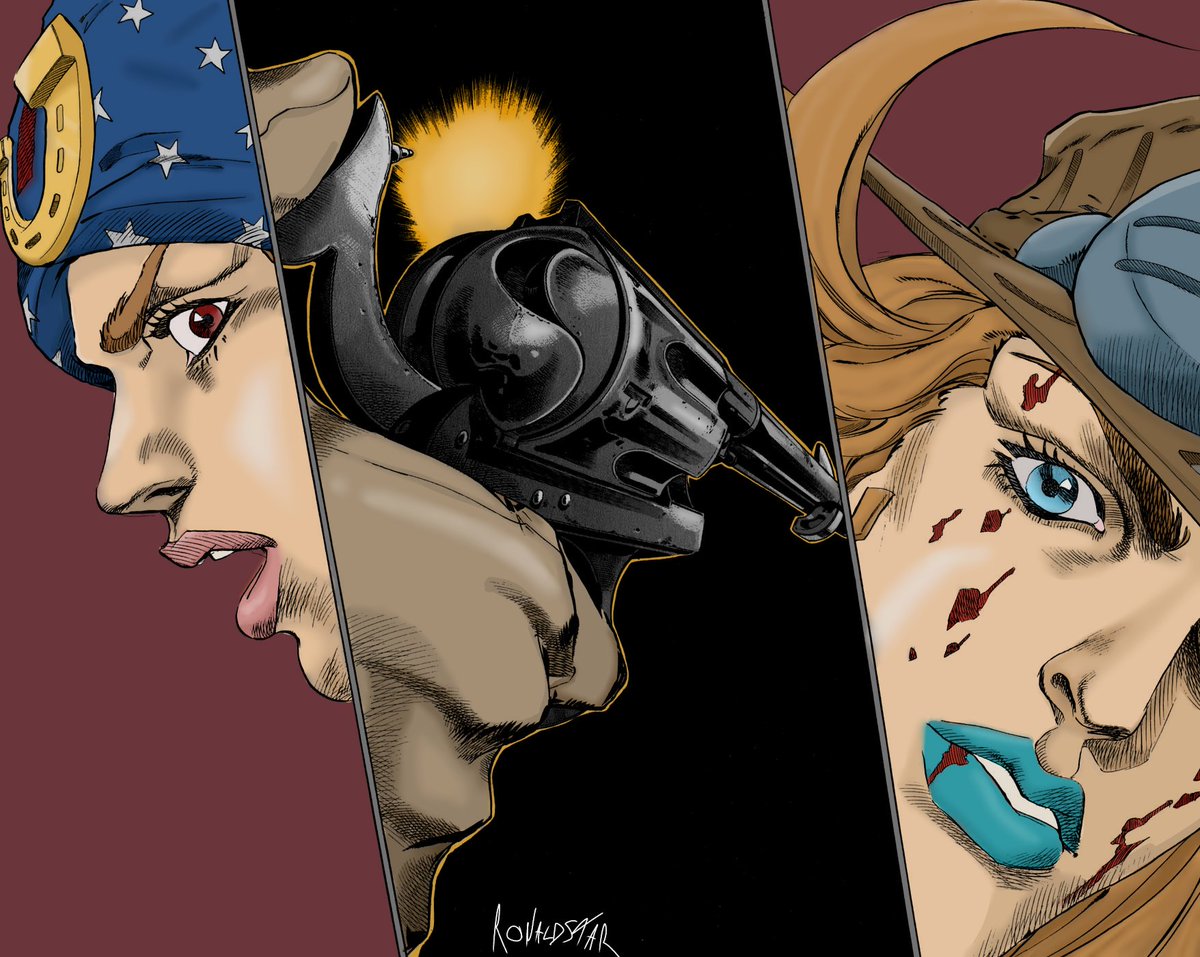 RonaldStarBack's tweet image. Un coloreo de #SteelBallRun hecho por mi #JojosBizarreAdventure