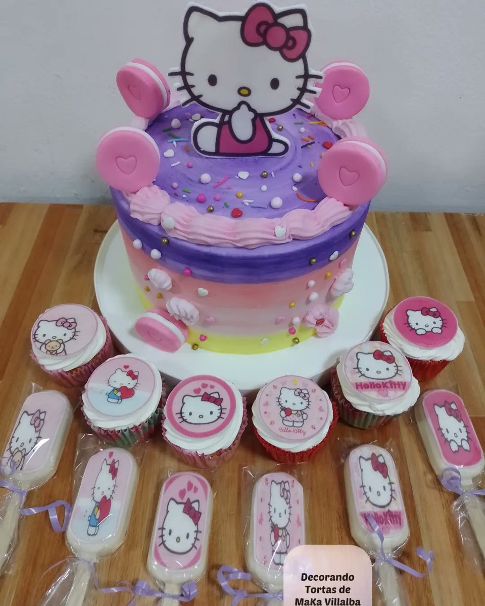 decorandoTortas's tweet photo. TORTA COLORIDA DE HELLO KITTY.

con acompañamiento de Cupcakes y Icepops

#cupcakesdecrema
#cupcakeshellokitty #icepopshellokitty
#icepops #hellokitty #hellokittycake #hellokittyandfriends 
#tortahellokitty #tortasdehellokitty #tortasdecumpleaños #tortaspersonalizadas
@hellokitty https://t.co/8vpCRTpDTM