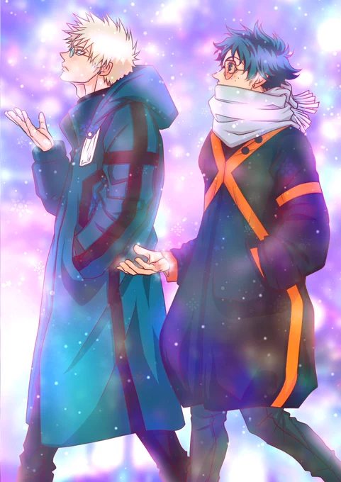 【寒さ対策万全の幼馴染、再掲】今日、雪が降るそうな……#勝出 #bkdk 