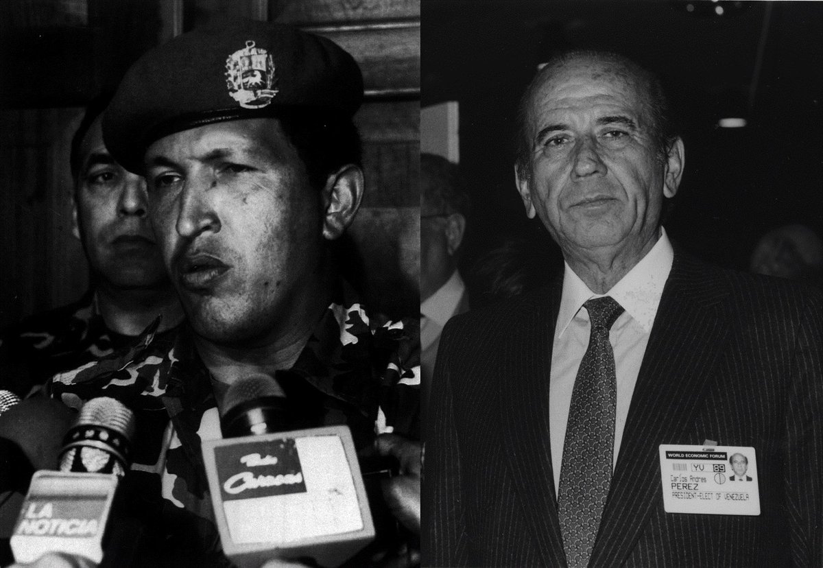 4 de febrero: Chavez y Carlos Andrés Pérez
Por Juan José Caldera
Según el Acuerdo del Congreso condenando el frustrado golpe del 4 de febrero de 1992, los alzados “pretendían asesinar a Carlos Andrés Pérez”.
🧵(1/12)
