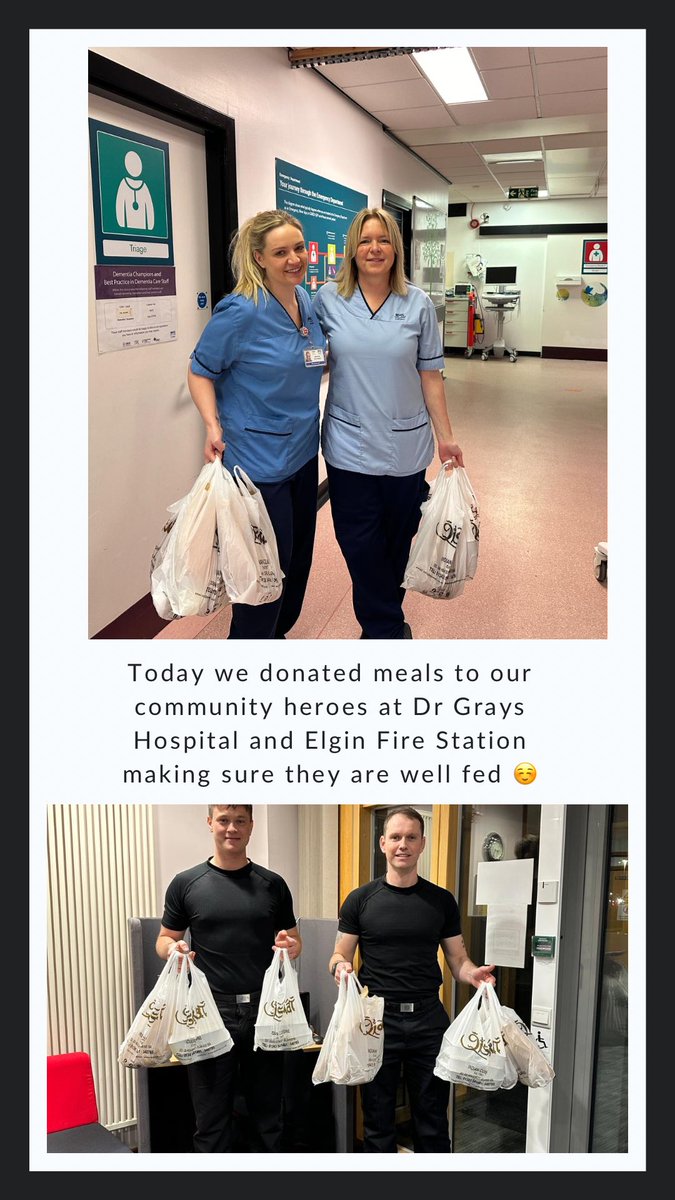 Tomorrow the exciting journey of our refurb begins.

Today we had a carry out  service only but we didn't want any food to go to waste! So we sent meals to Dr. Grays  and Elgin Fire Station, making sure our community heroes are well-fed. 

See you all in March!  👋 🥳🎉