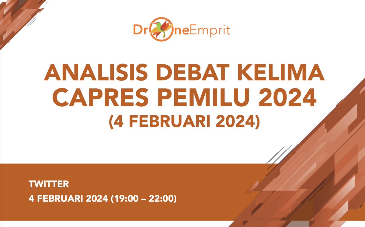 ANALISIS DEBAT KELIMA CAPRES PEMILU 2024 (4 FEBRUARI 2024) Selama debat, bagaimana peta percakapan, sentimen, narasi, dan siapa saja top akun terkait masing-masing capres? TWITTER 4 FEBRUARI 2024 (19:00 – 22:00)