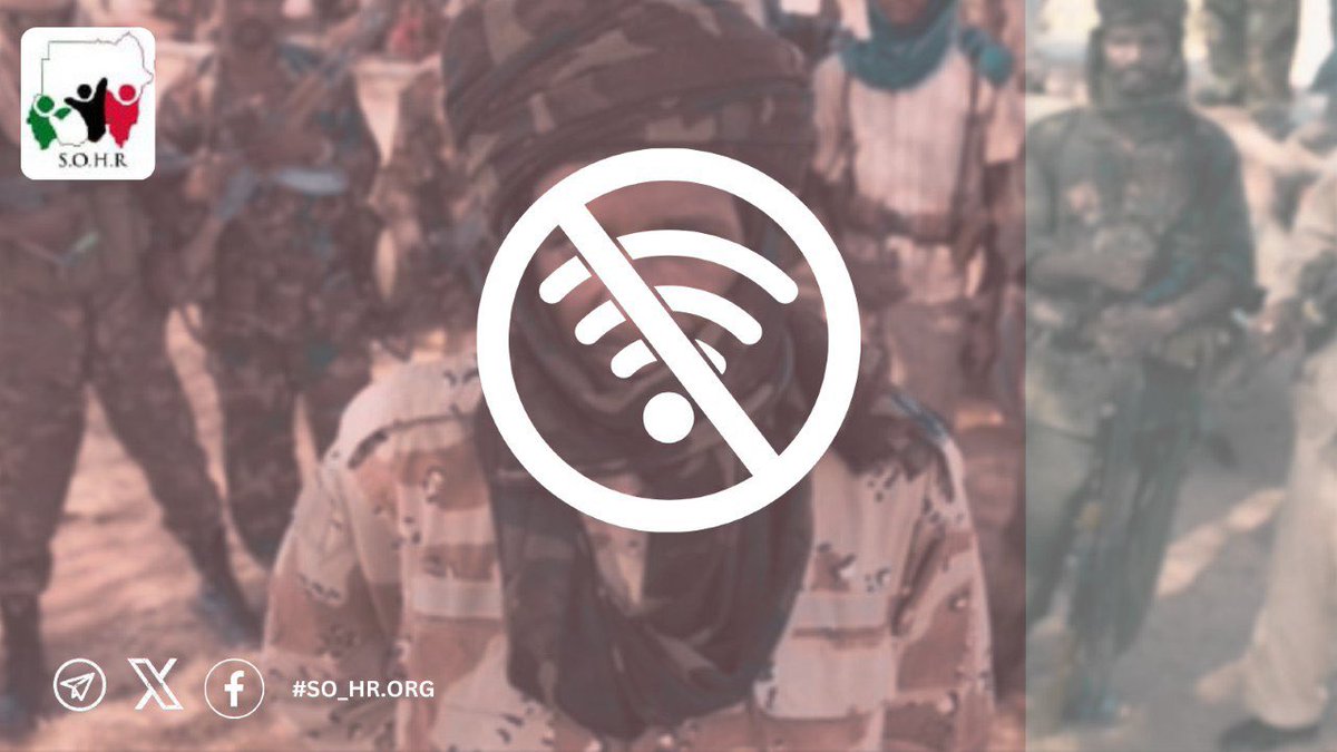 SDNOFHR's tweet image. 🚨بيان عاجل 
تلقى #المرصد_السوداني لحقوق الإنسان تقارير مثيرة للقلق تشير إلى أن #مليشيا_الدعم_السريع قطعت شبكات الإنترنت في مناطق متفرّقة من السودان، ممّا يعتبر انتهاكاً واضحاً لحقوق الإنسان.

تعالت أصوات المواطنين ساخطةً على ما يجري في البلاد من انتهاكات الدعم السريع وكبحهم…