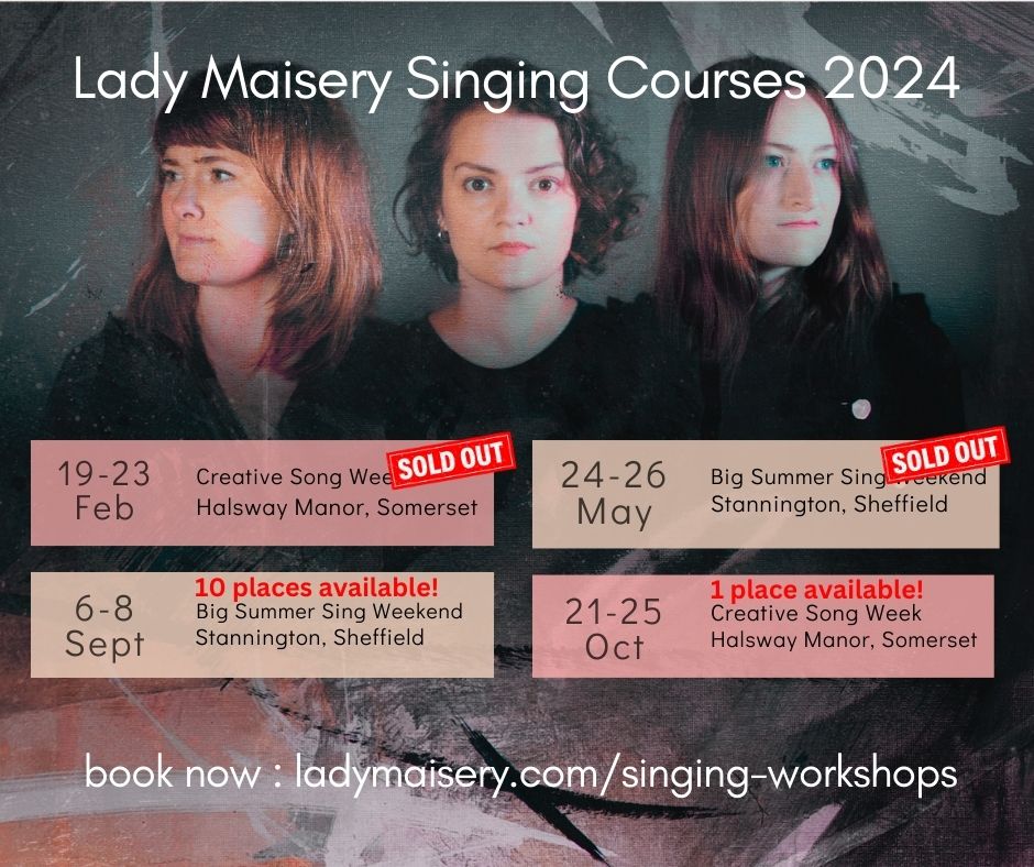 Gonna be a special year of singing together! All singing courses very nearly sold out, want to snap up one of the last places?