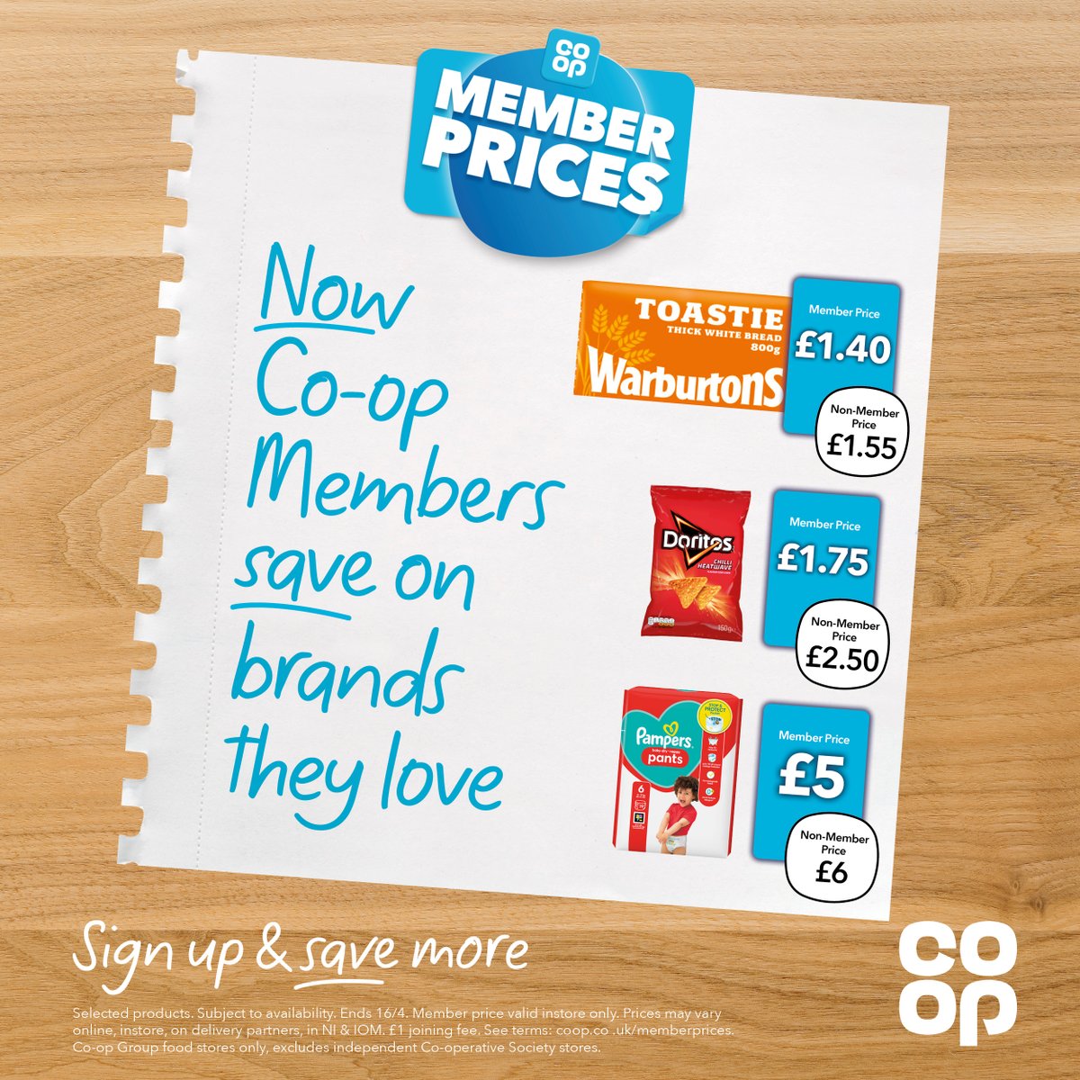 Now <a href="/coopuk/">Co-op</a> Members save on brands they love like Warburtons and Cadbury 🍞🍫 
Sign up now coop.co.uk/membership