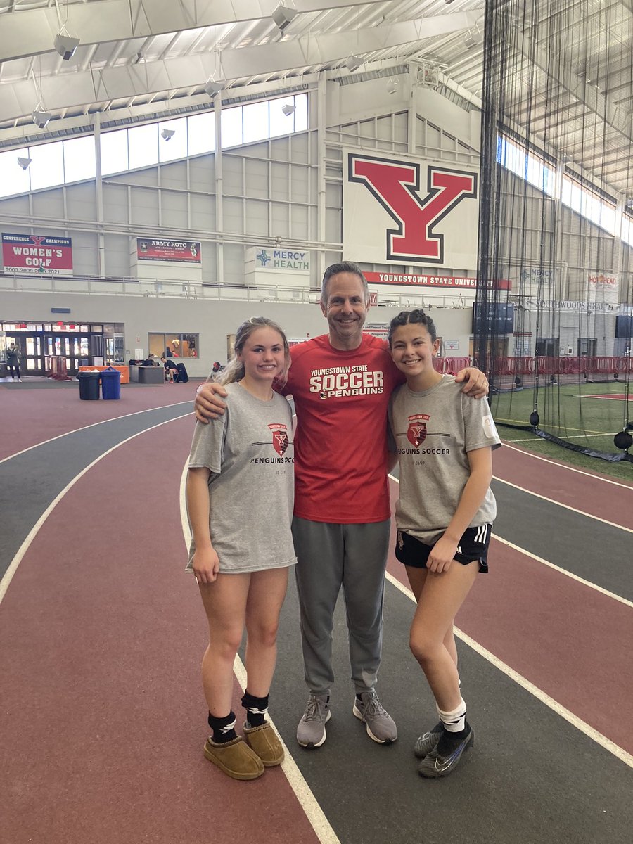 I had a great time at @ysuWsoccer id camp today. Thank you to Coach Shrum, Coach Green, and Coach Anita for always hosting a great camp. It was nice to get back on campus! #GoGuins