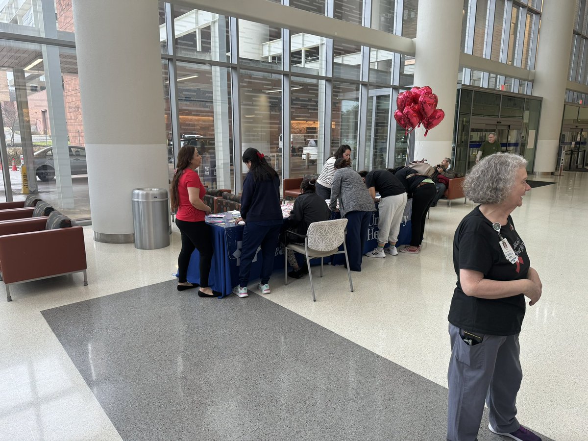 #HeartMonth activities at @UnivHealthSA raising awareness about heart disease #WearRedDay @UTHealthcareSA @UTHealthSA @UTHealthSAValve