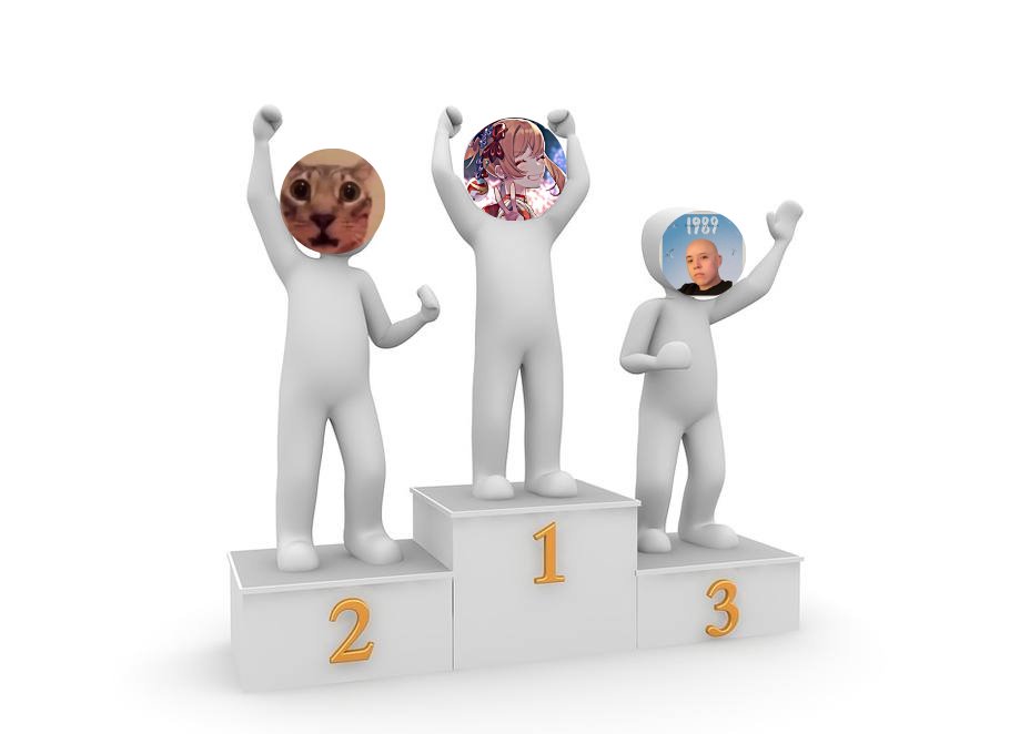 RoierDinamics's tweet photo. Y los ganadores fueron...

1. @Damsei1 🥇
2. @FckNeerpis 🥈
3. @Eliza_D25 🥉

muchas felicidades se ganaron una pera 🍐 , gracias por participar nos vemos el siguien fin de semana ( en la integracion ) baiis :D

- 🦦 https://t.co/sAzalz5uKU