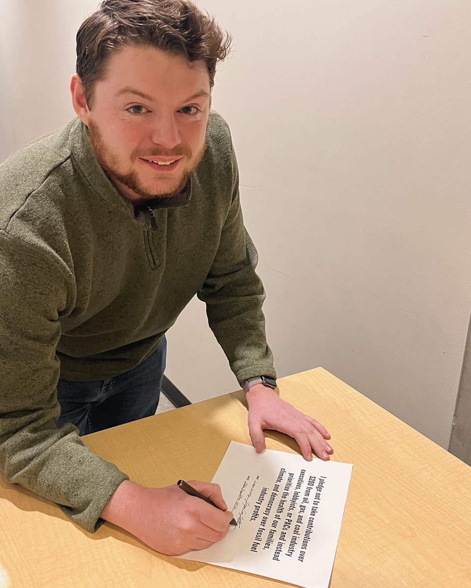 I’m happy to sign the #nofossilfuels pledge because our climate future should be up to our communities, not oil and methane interests.