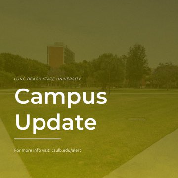 Due to severe weather, the university is adjusting operations on Monday. The USU will be open from 7 a.m. - 7 p.m. with limited services, while the SRWC will be closed. Please note hours are subject to change. For up to date information, visit csulb.edu/alert