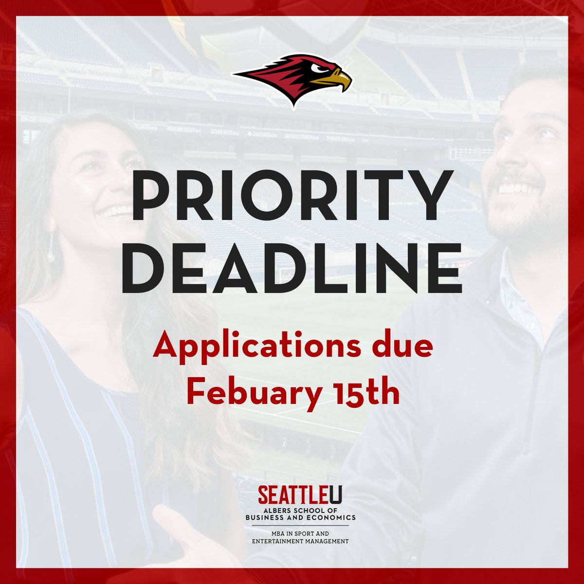 Unlock new career opportunities with our Seattle U MBA SEM program! 🚀 Become part of the SEM MBA family!
⁠
#MBA #SeattleU #SEMProgram #seattleualbers #SportsBiz #Team #Leadership #MBALife #MBAStudents #businessstudent #seattlesports #workinsports #sportsjobs
