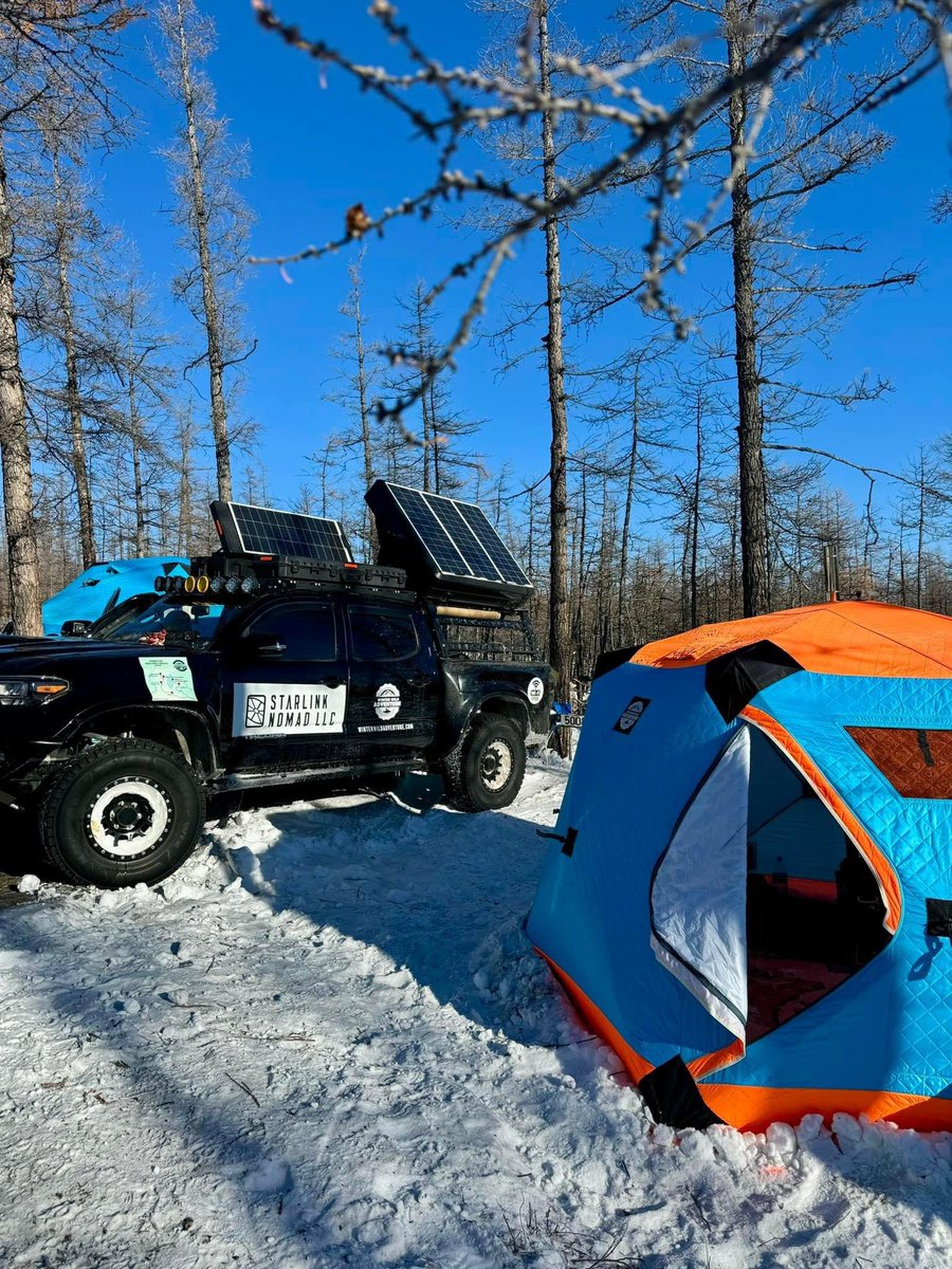 Ice Fishing Camping Setup