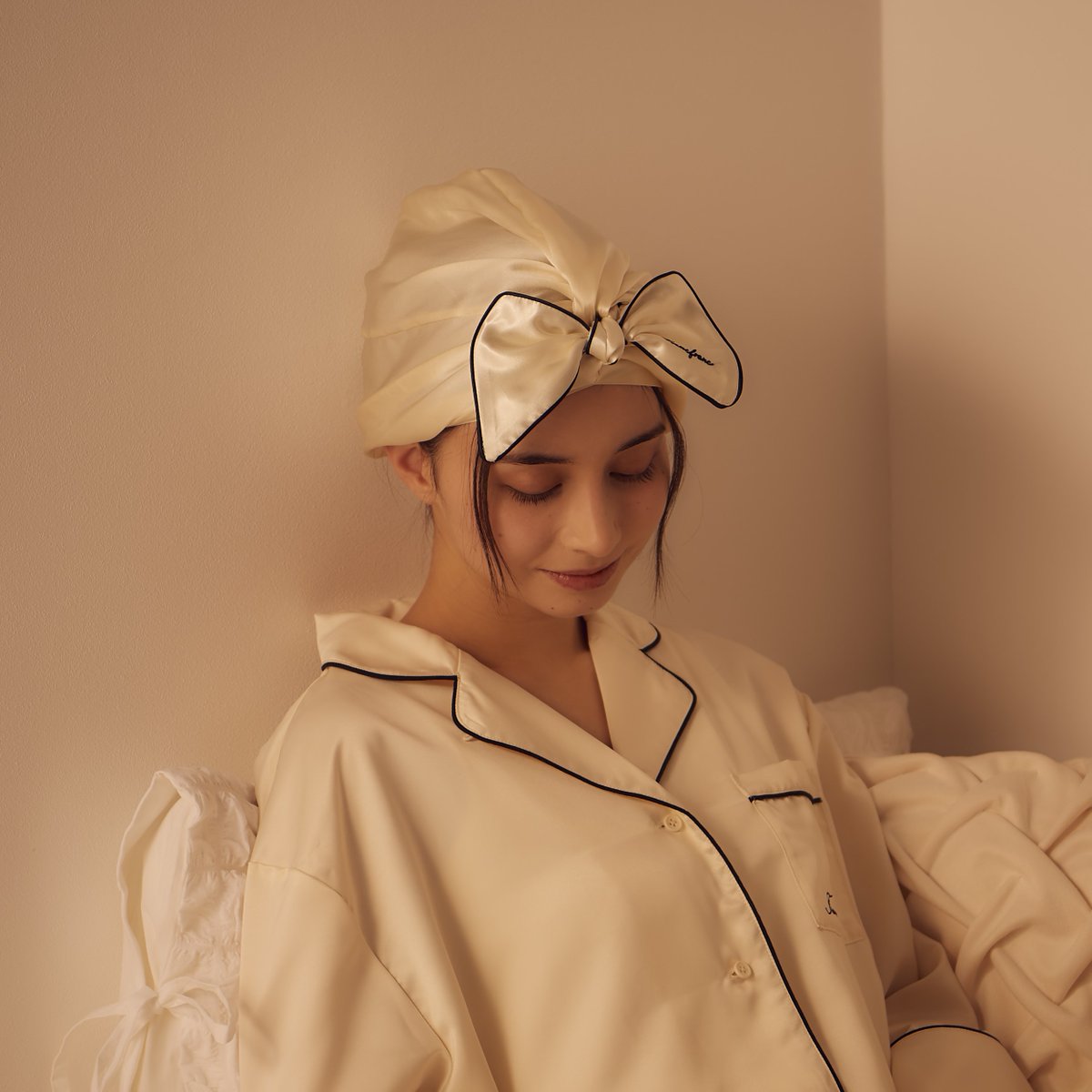 フランフラン　ナイトキャップ　ロングタイプ シルク ナイトキャップ ロング パープル | Francfranc（フラン