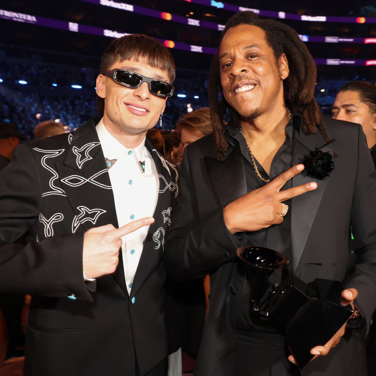 Peso Pluma &amp; Jay-Z at the #GRAMMYs