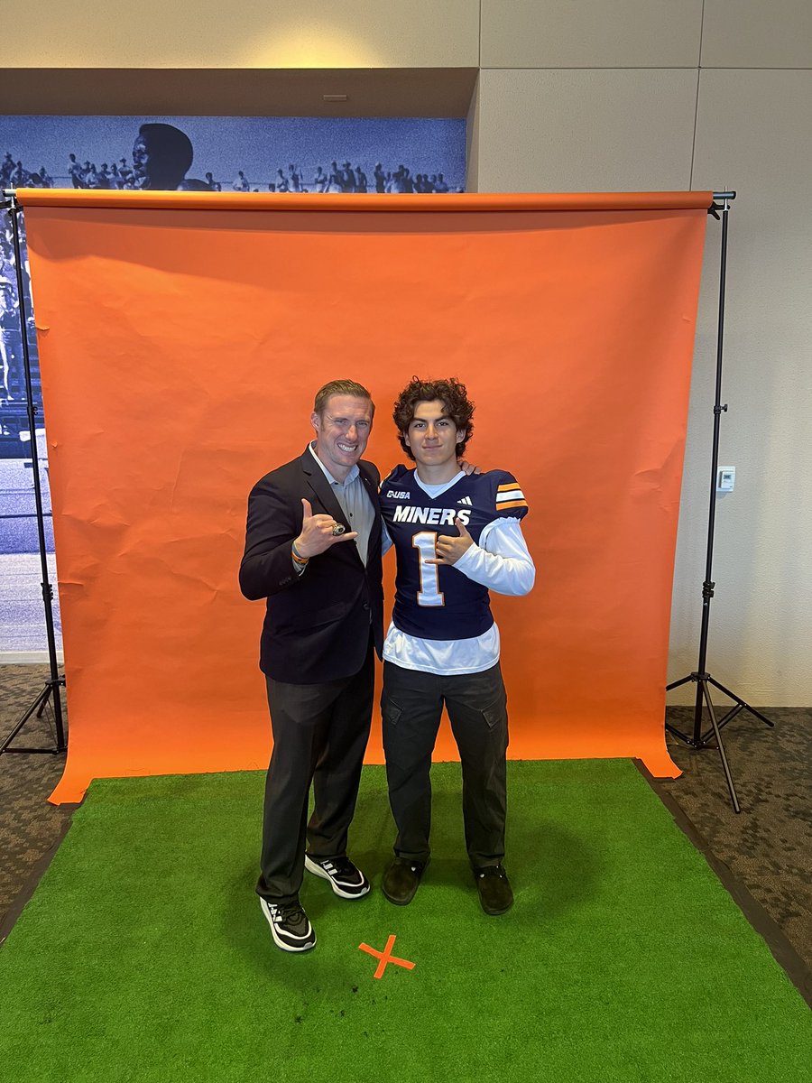 Thank you <a href="/UTEPFB/">UTEP Football</a> <a href="/CoachSWUTEP/">Scotty Walden</a> <a href="/CoachjjClark/">J.J. Clark</a> for a great junior day.⛏️⛏️
