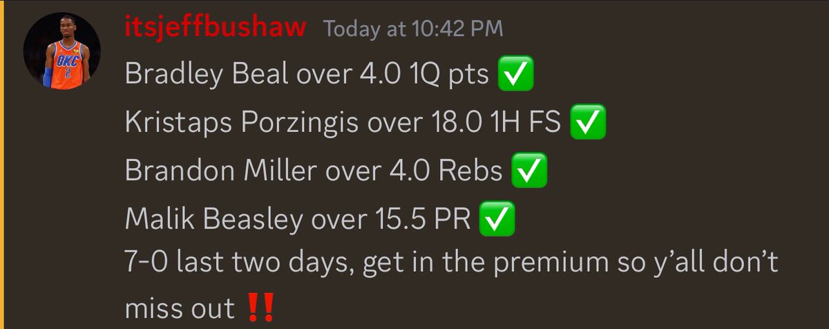 PrecisionPlayzD's tweet photo. 🏀 NBA Plays Recap 2/4/24 🏀

Starting off the month good in our discord. Make sure you tap in with us all the links in bio. 

❤️ &amp; ♻️

#GamblingX #NBAX #PlayerProps #PrizePicks #NFL https://t.co/3pj1J4dtTp