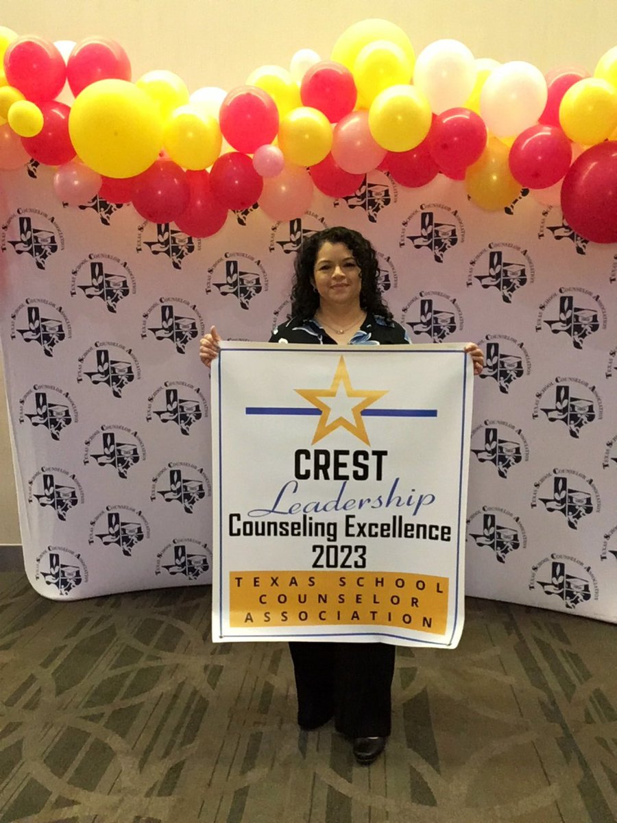 So honored and proud that I have earned not only the CREST award for @LiestmanES but also the Leadership distinguish. I am a great counselor because I have the greatest admin and staff in @AliefISD. I couldn’t be where I am without their support. Love my Chipmunk Family.