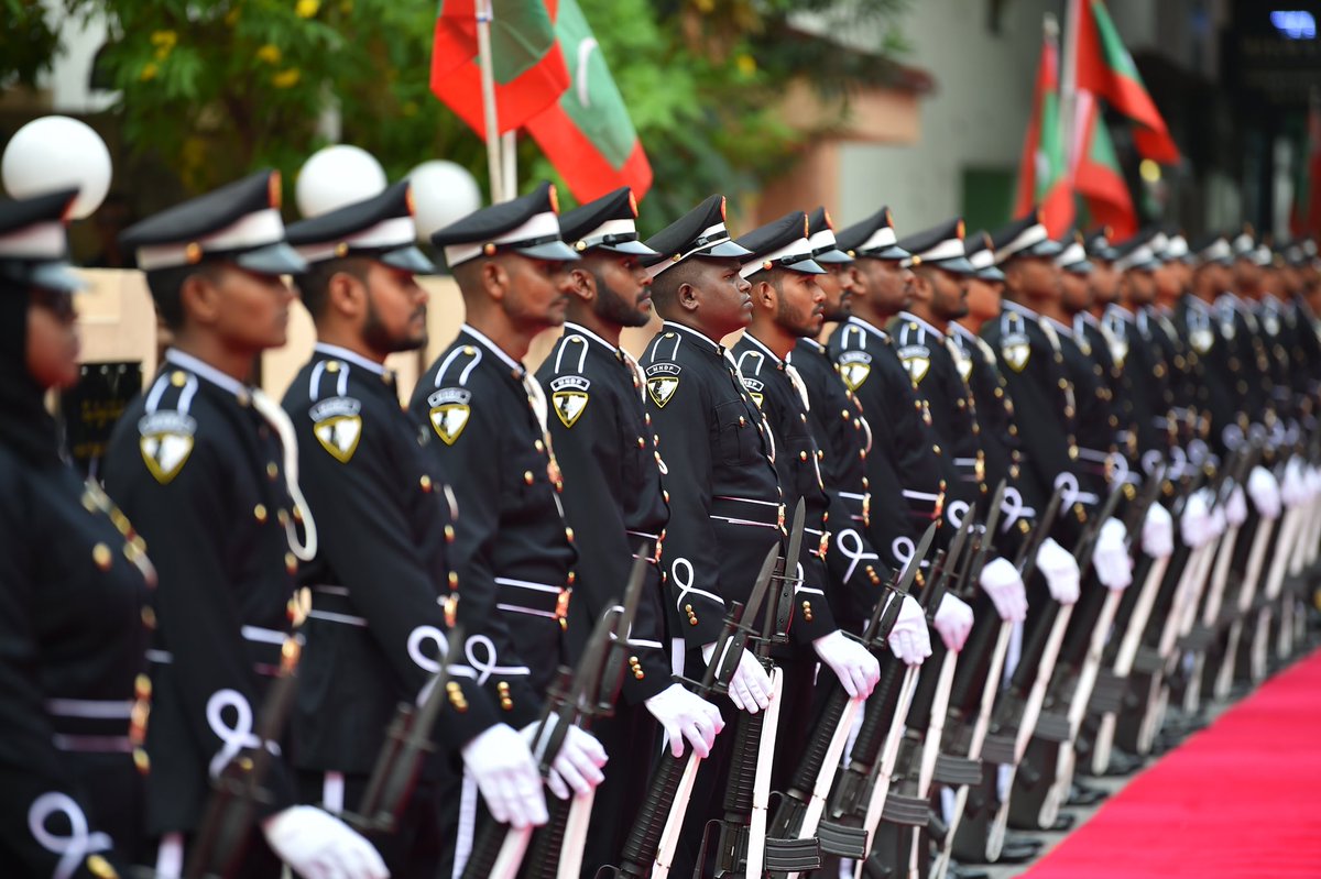 President Dr <a href="/MMuizzu/">Dr Mohamed Muizzu</a> and First Lady Sajidha Mohamed attend the opening of the People's Majlis for the year 2024, where the President delivers his first Presidential Address.