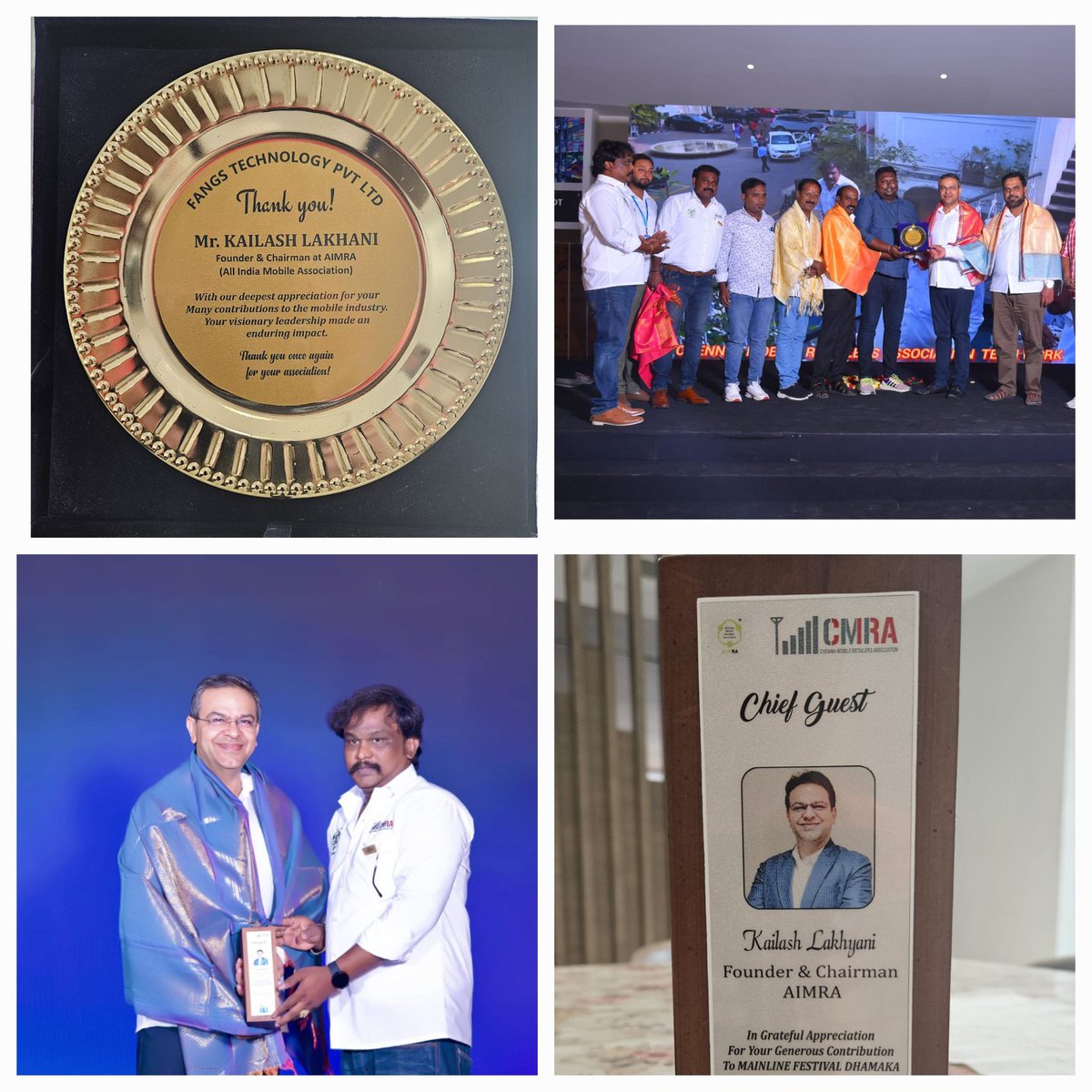 AimraIndia's tweet photo. Yesterday, #CMRA, affiliated with #AIMRA, orchestrated a significant Megha event. 🎻🎉🎊🎶

Our Founder Chairman, @LakhyaniKailash, played a crucial role as a distinguished guest. 🎩👤
Annually, CMRA collaborates with various brands and retailers to implement consumer offers to celebrate Pongal. 🌾🔥🍚🎉

This year, 250 retailers in Chennai actively participated, joining forces with leading accessories and mobile brands to support the cause.

The commendable success of the event can be attributed to the unity and dedication of CMRA President Mr Mani, Secretary Mr Premanand, Treasurer Mr Vikram, AIMRA TN President 
Mr Vishvanathan, and the entire CMRA #team, who are committed to fostering the growth and development of Mainline retailers in Chennai and Tamil Nadu. 👏🏆

#ChennaiRetailers #PongalOffers

@Xiaomi @Vivo_India @oppo @realmeIndia @SamsungIndia