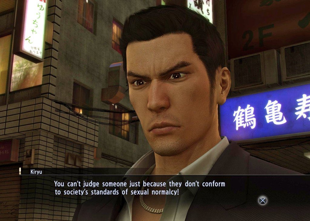 kiryugleoite's tweet image. saying this about kiryu of all characters is crazy