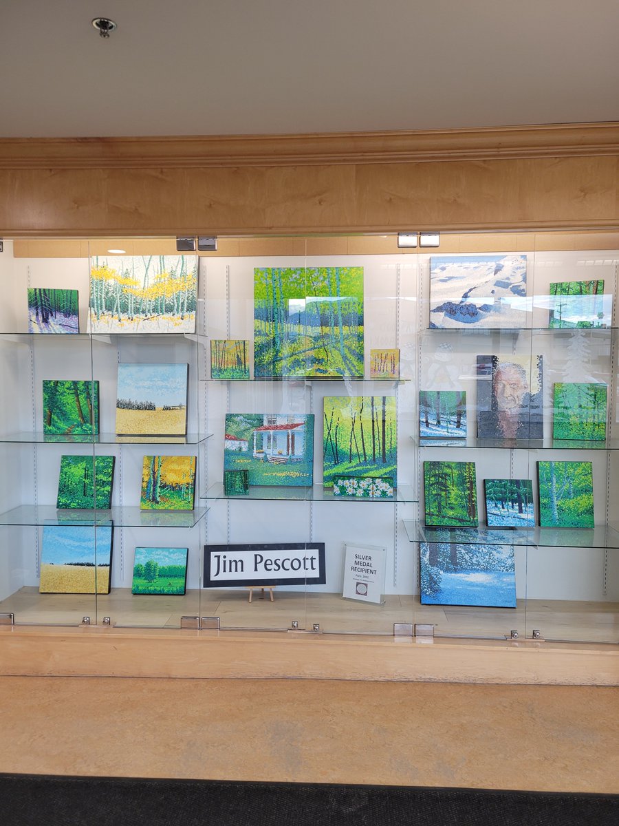 I'm very pleased and honored to display a selection of my pointillism paintings during the month of February at the Cranbrook Public Library  #Cranbrook #pointillism