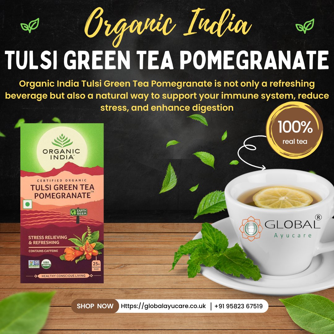 GAyucare's tweet photo. 🌿🍵Discover the Power of Organic India Tulsi Green Tea Pomegranate!🌿🍵

For More Info:
https://t.co/hgFylyn4yv
+91 95823 67519

#organicindiatulsigreenteapomegranate #boostimmunity #tulsigreentea #pomegranategoodness #wesharehealthnhappiness #globalayucareherbal #priceinpounds https://t.co/wgfS0DMbDM